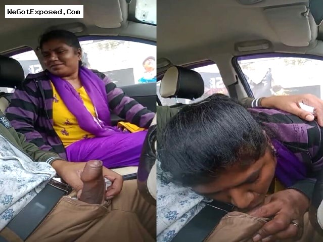 Aunty Xxx video desi south indian aunty gives blowjob in car