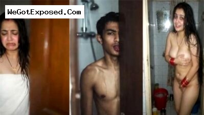 Newly Married Tamil Bhabhi Spying Records MMS While Bathing