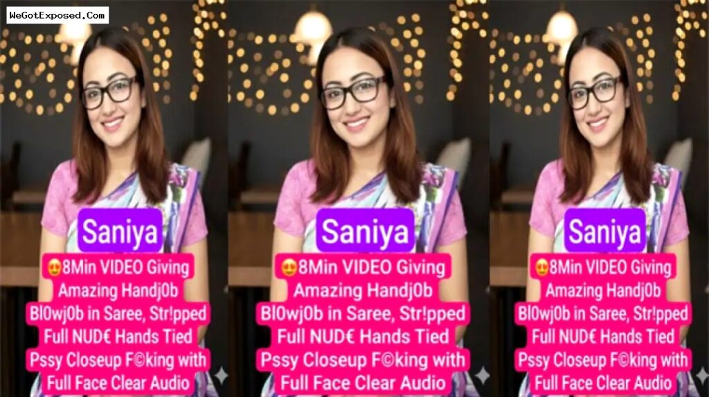 Saniya Hot MMS Saree Romance Private Handjob Blowjob Closeup