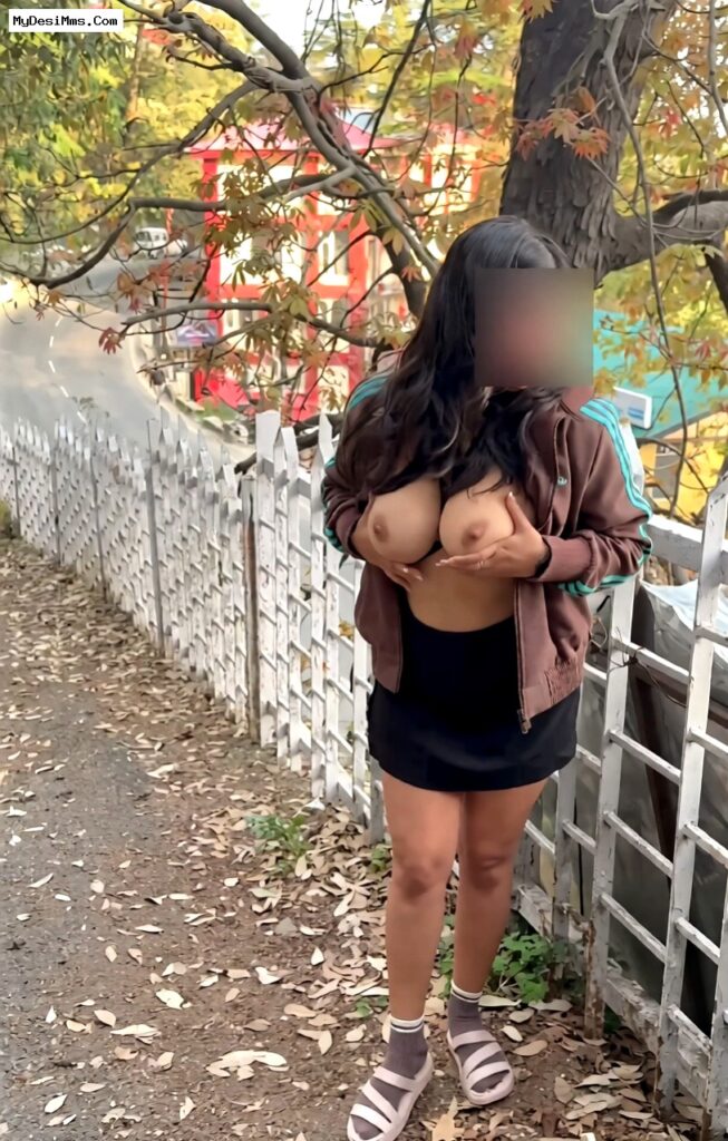 Hot Babe Gets Naughty in Public, Showing Her Big Boobs and Flashing Her Pussy