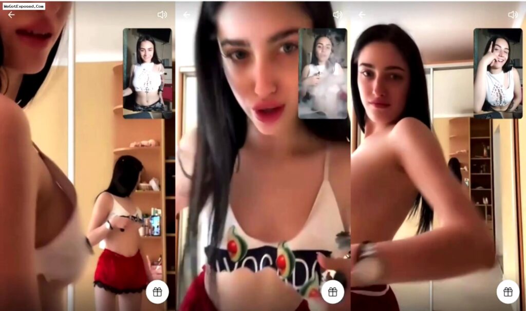 Beautiful Girl Cuts Her Top And Shows Off Boobs On Tango For Gifts